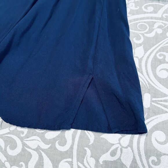 Melissa Paige Woman Top 1X Navy Cold Shoulder Cut Out Lace Feminine Comfy Fairy - Picture 13 of 16